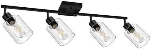BoostArea LED 4 Light Track Lighting Kit with Rotatable Heads