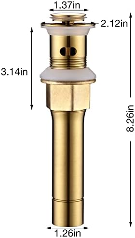 Stainless Steel Gold Sink Drain with Overflow for Efficient Effluvium Discharge