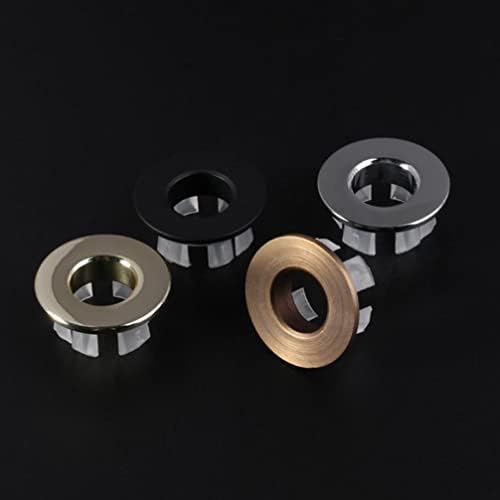 Homoyoyo 2pcs Antique Brass Overflow Drain Cover Trim for Sink and Bathtub