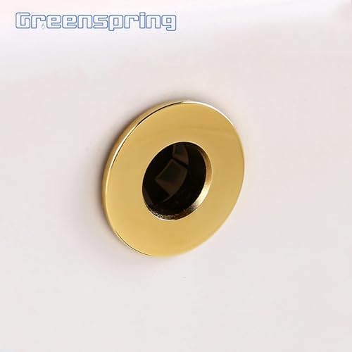 Greenspring - Premium Sink Basin Overflow Cover for Gold Finish