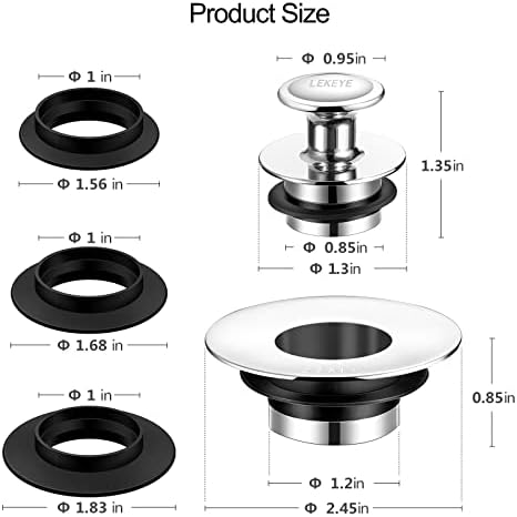 LEKEYE Bathtub Stopper for Drain - 1 Pack