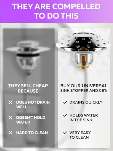 Effortlessly Clog-Free Sink and Bathtub Drain Stopper