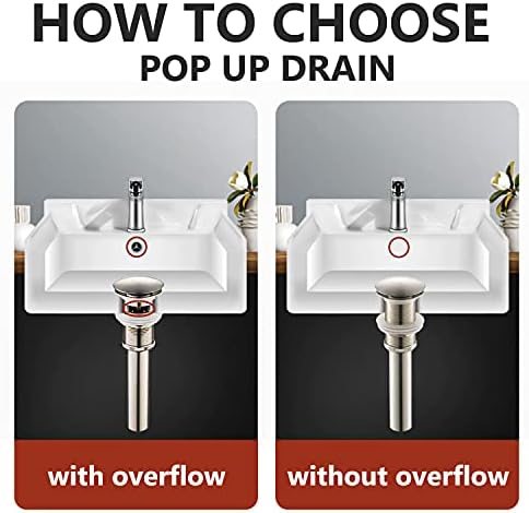Yodel Faucet Pop Up Drain with Overflow for Vessel Sink