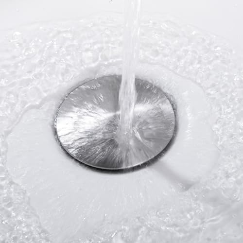 Pop Up Sink Drain Stopper Brushed Nickel