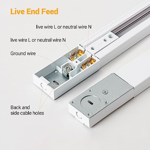 VANoopee 12 Light GU10 LED Track Lighting Kit for Kitchen Ceiling