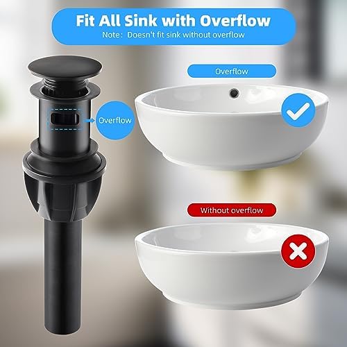 Fashionable 2-Pack Pop-Up Drain Stopper Oil Rubbed Bronze
