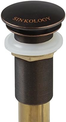 SinkSense 15 Pop-up Sink Drain in Aged Copper No Overflow