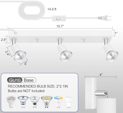 Sleek 3-Light Track Lighting Kit for Home Office