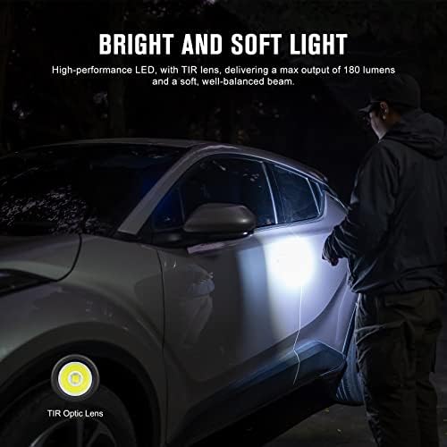 OLIGHT Oclip Rechargeable Flashlight Dual Light Sources 300 Lumens EDC Keychain Light