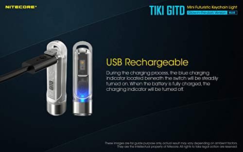 Nitecore Tiki GITD Blue Keychain Flashlight