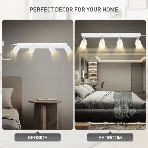 Sleek 4-Way Track Lighting for Kitchens
