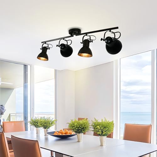Enhance Your Space with the Auffel 4-Light Track Lighting Kit Ceiling Black
