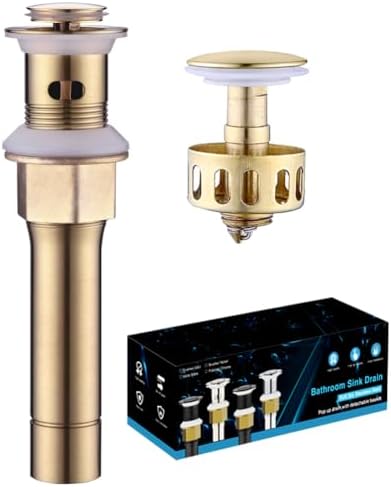 Stainless Steel Gold Sink Drain with Overflow for Efficient Effluvium Discharge