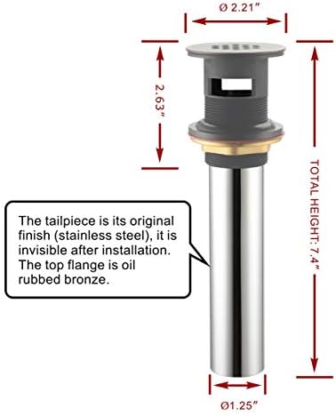 Purelux Grid Drain Strainer Assembly with Overflow
