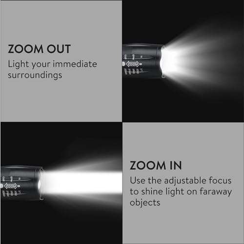 HS T6 LED Flashlight - 5 Modes Waterproof 3 AAA Batteries Included