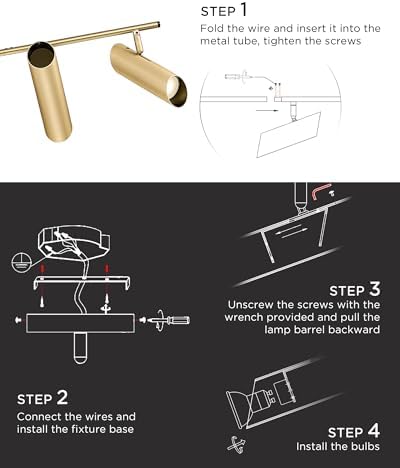 Elegant Gold LED Track Lighting