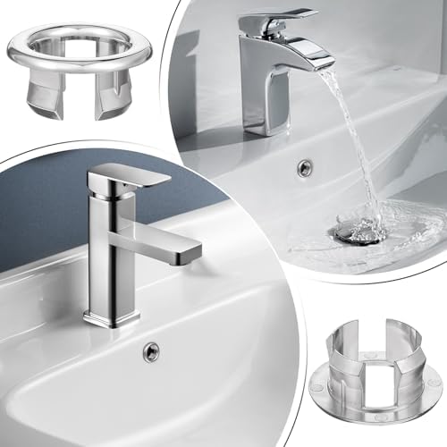 Chrome Plated 8-Piece Sink Overflow Set - Perfect Fit for Bathroom Kitchen
