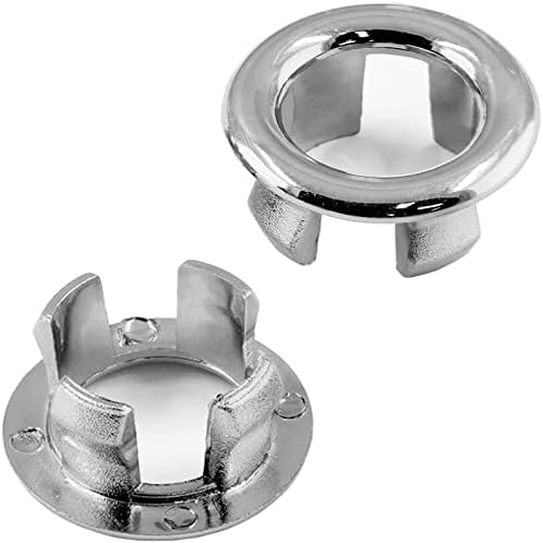 Bathrooms Replace 2PCS Sink Overflow Ring Durable Easy to Install Silver