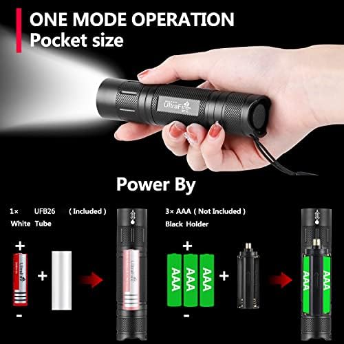 ULTRAFIRE Premium Tactical LED Flashlight with Holster Bright Compact and Durable