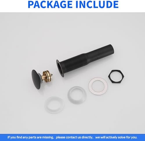 BWE Pop-Up Drain Assembly with Strainer for Bathroom Sink