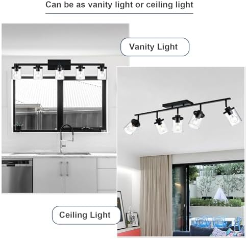 5-Light Pivoting Track Lighting Kit