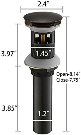 Bathroom Faucet Vessel Vanity Sink - Oil Rubbed Bronze Drain Stopper with Overflow