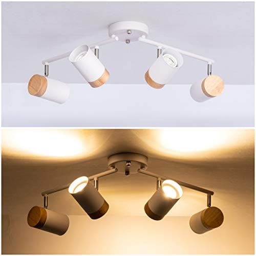 TeHenoo 4 Light Track Lighting with Flexible Arm