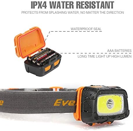EverBrite 6-Pack Flashlight 300 Lumens Headlamp 18 batteries included