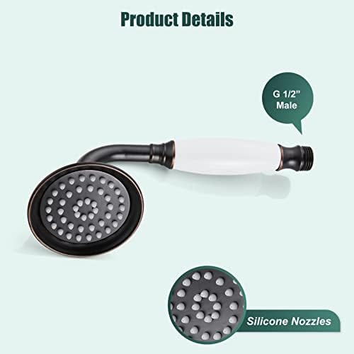 Heyalan Ceramic Handle Handheld Shower Sprayer
