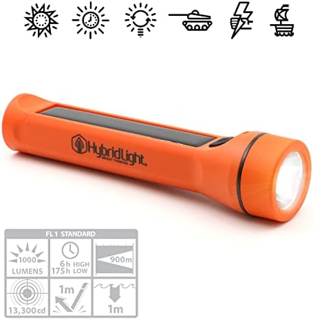 HYBRIDLIGHT Journey 1000 Solar LED Flashlight Orange