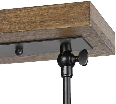 LOG BARN Track Lighting 3-Light Adjustable Black Rustic Wood CeilingFixture