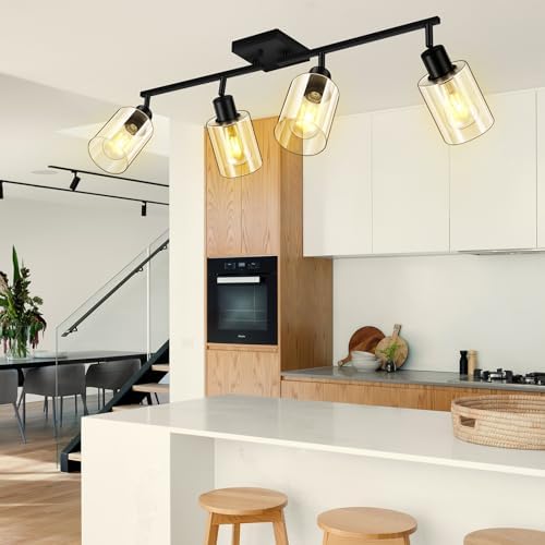 BoostArea LED 4 Light Track Lighting Kit with Rotatable Heads