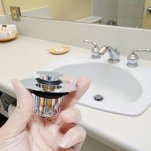 Bathroom Sink Stopper with Hair Catcher