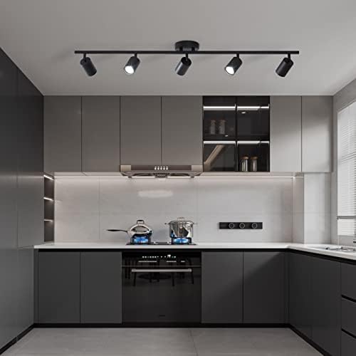 KCO Lighting Track Lighting Adjustable Ceiling Spotlights 5 Ways Matte Black