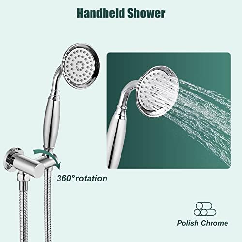 Retro Polish Chrome Telephone-Style Bracketed Shower Head