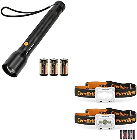 900 Lumen Durable Tactical Flashlight 2-Piece Set