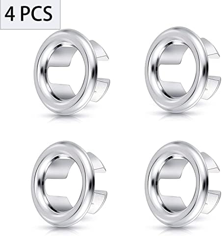 LiXiongBao4-Piece Bathroom Sink Overflow Drain Cover Set
