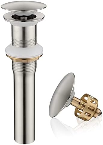 Pop Up Sink Drain Stopper Brushed Nickel