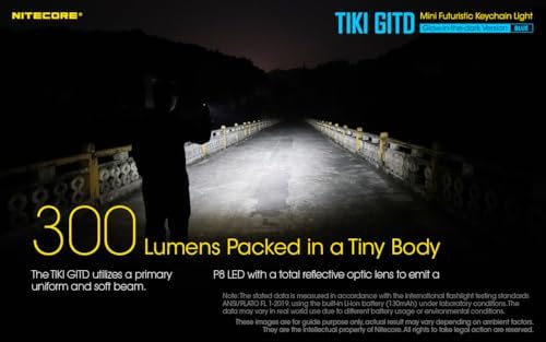Nitecore Tiki GITD Blue Keychain Flashlight