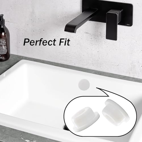 LiXiongBao4-Piece White Sink Overflow Cover Set for Kitchen Bathroom