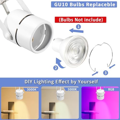 Eco-Friendly Curved GU10 Track Lighting Kit