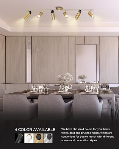 Elegant Gold LED Track Lighting