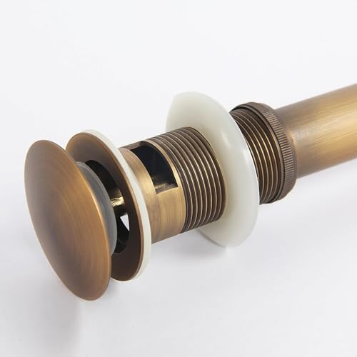 Wellsum Bathroom Faucet Vessel Vanity Sink Large Pop Up Drain Stopper with Overflow