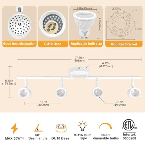 Arcfox 4-Way LED Track Lighting Kit