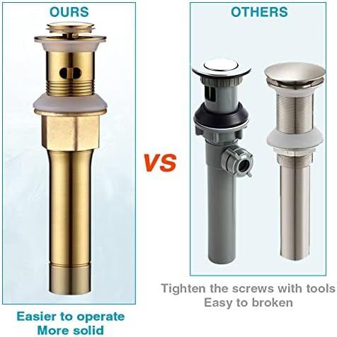 Stainless Steel Gold Sink Drain with Overflow for Efficient Effluvium Discharge