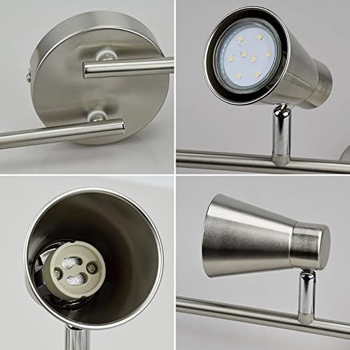 DLLT 4-Light LED Track Lighting Kit with Brushed Nickel Finish