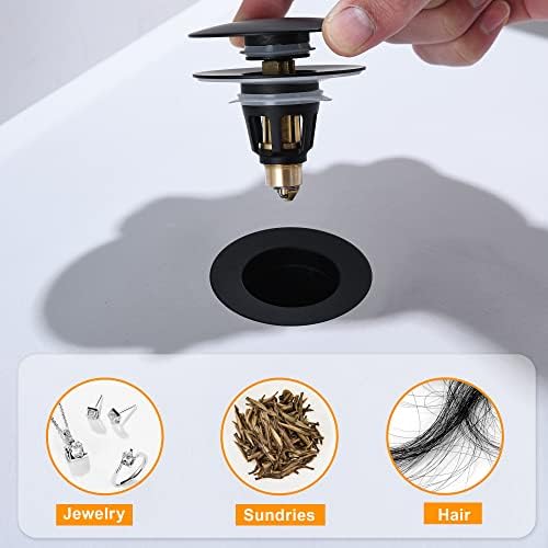 Universal Bathroom Sink Drain Stopper with Hair Catcher