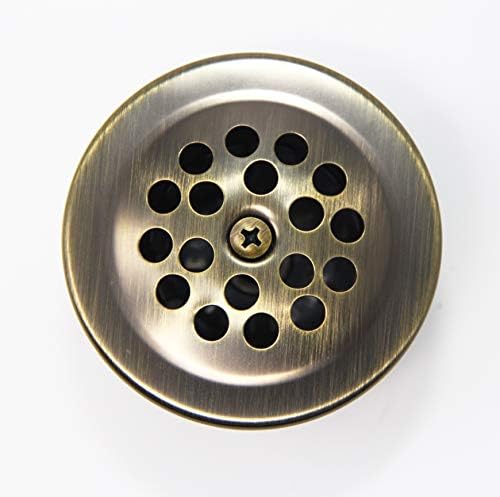 Durable bathtub drain with GridCover Antique Brass finish Easy installation