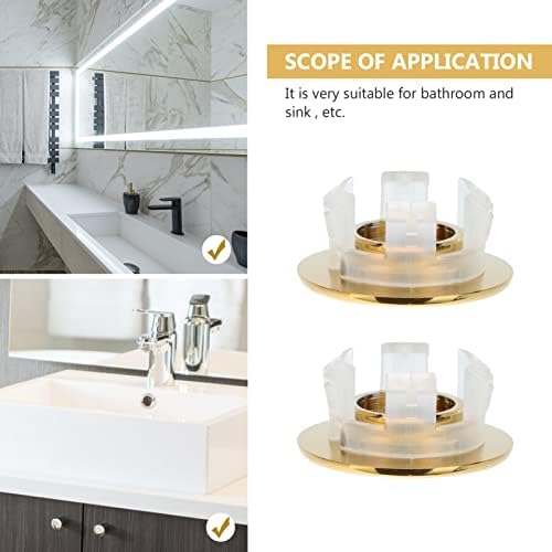 Unique Design Copper Sink Overflow Ring 2Pcs