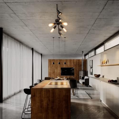 Mirrea Complete Track Lighting Kit with Adjustable Heads for Ceiling